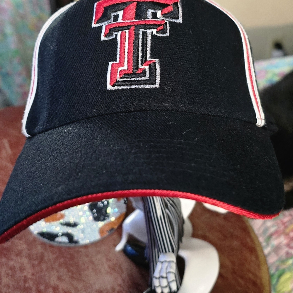 Top of the World Black Red Tech Embroidered Men's Hat